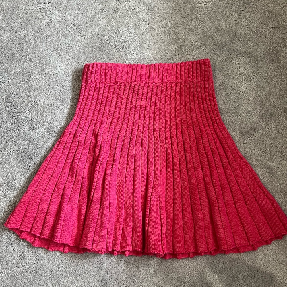 Hot pink skirt